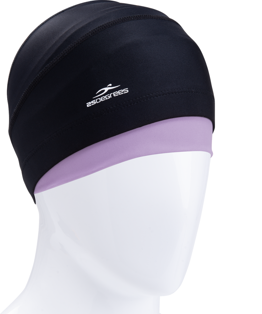 Фотографии Шапочка для плавания Duplo Black/Lilac, полиамид, для длинных волос