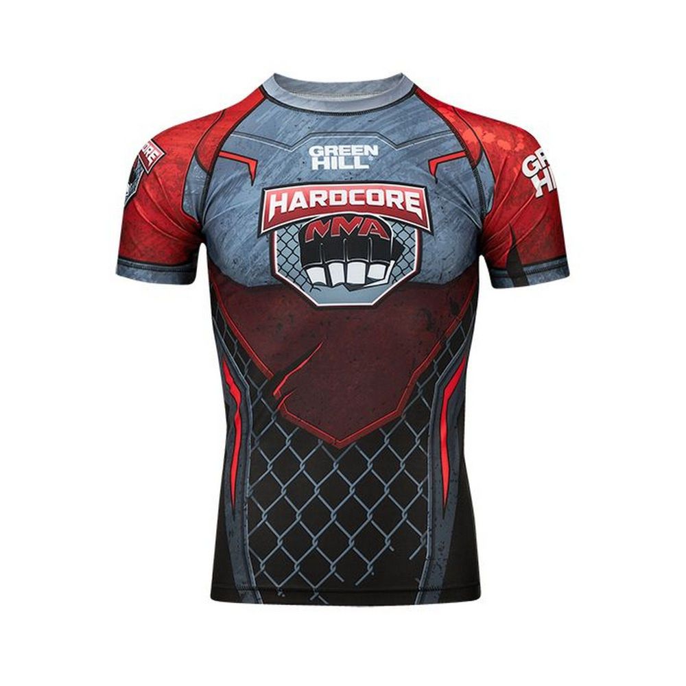 Фотографии Рашгард Green Hill Rash Guard Hardcore RGI-10569 черно-красный