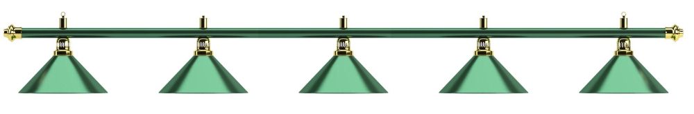 Фотографии Лампа на пять плафонов «Allgreen» (зелёная штанга, зелёный плафон D35см)