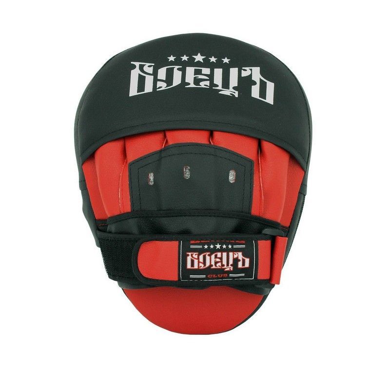 Фотографии Лапы боксерские гнутые Боецъ 110 красно-черные