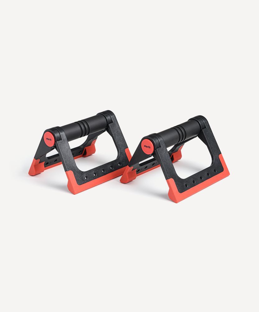 Упоры для отжиманий складные BA-304 черный/красный