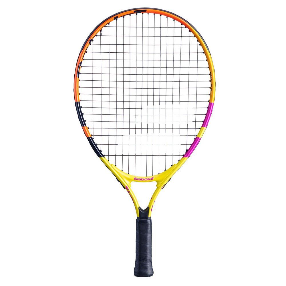 Фото Ракетка для большого тенниса детская Babolat Nadal 19 Gr0000, 140454, для 4-6 лет, алюминий,со струнами,черно-желтый