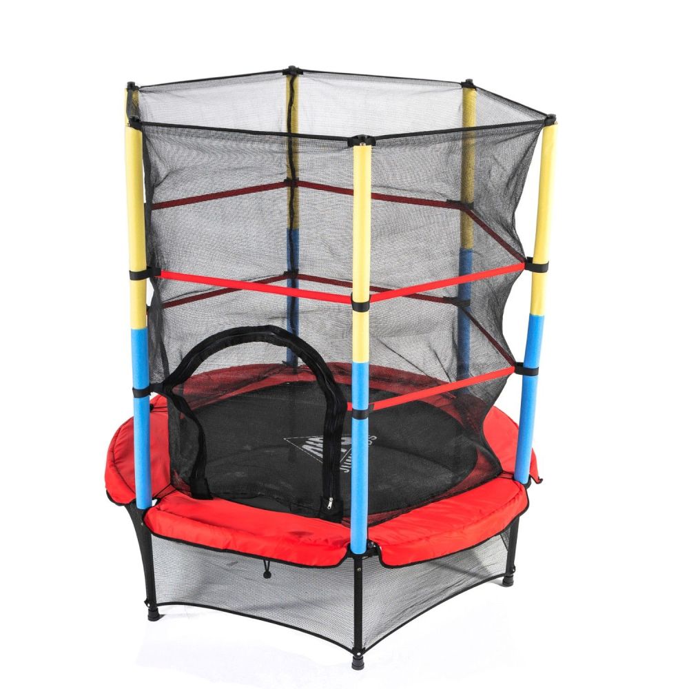 Фото Батут DFC JUMP KIDS 55" красн/желт/син, сетка (137см)