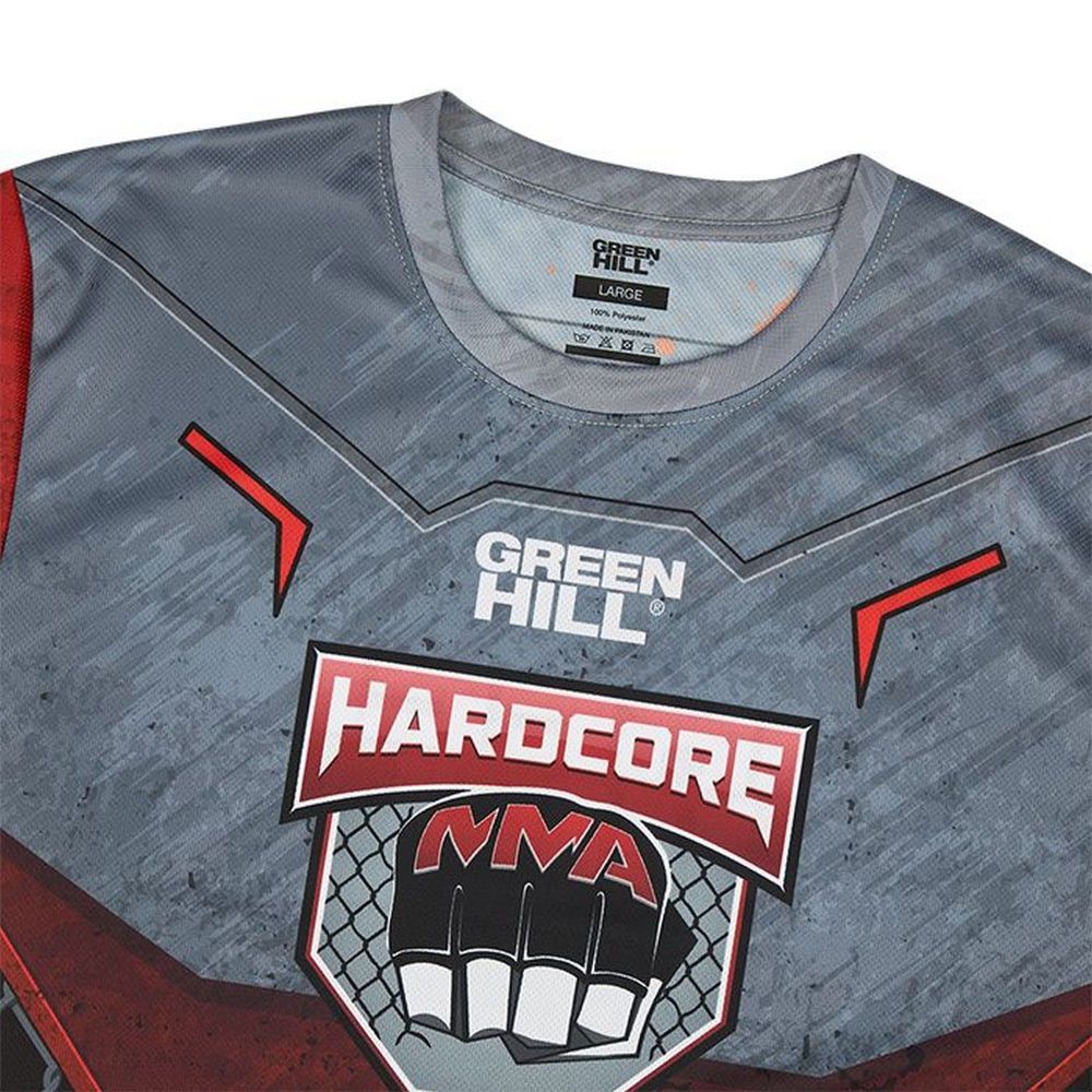 Фотографии Футболка Green Hill Hardcore MMA TSH-10570 красно-чёрный