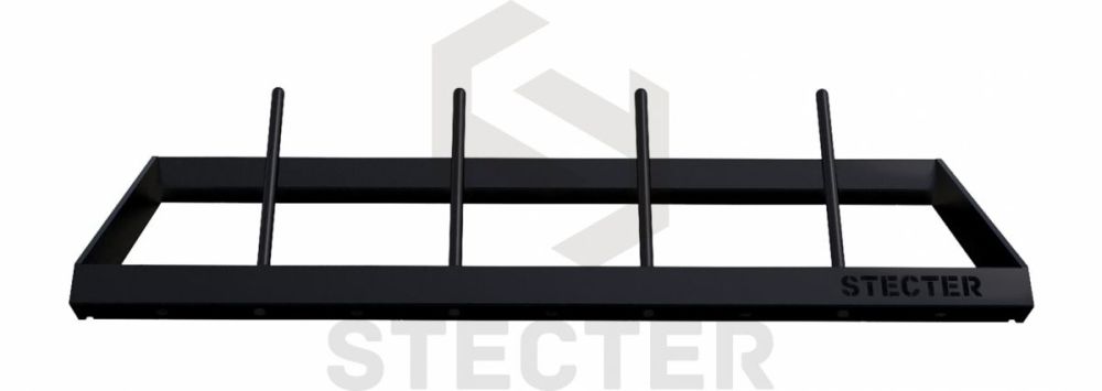Стеллажная полка для дисков штанги Stecter с разделительными колышками (L1100 мм) 2461