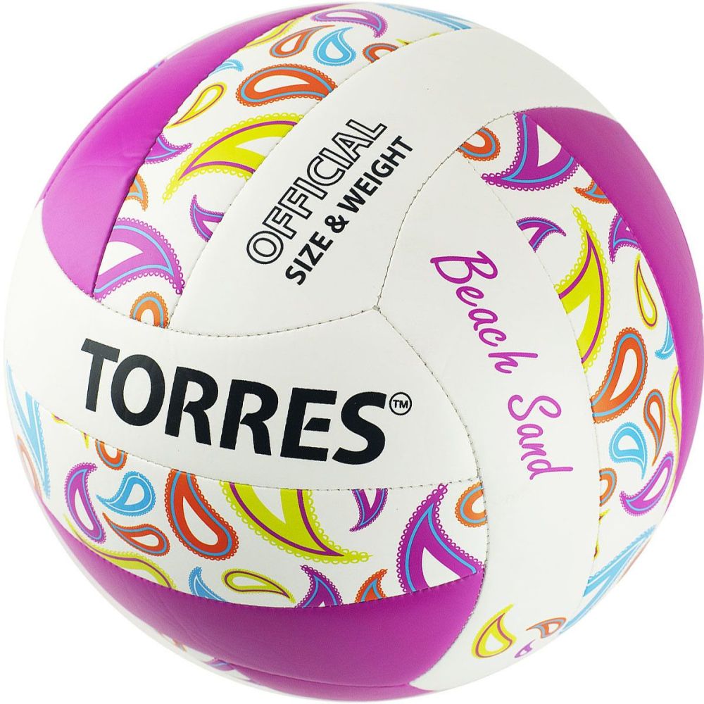 Фото Мяч для пляжного волейбола TORRES Beach Sand Pink V32085B, размер 5